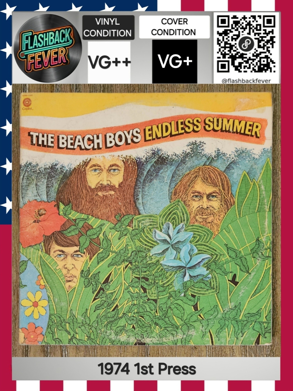 BEACH BOYS•Endless Summer•June 24, 1974 US Stereo (#SVBB-11307) Jacksonville Pr